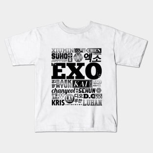 EXO FONT COLLAGE Kids T-Shirt